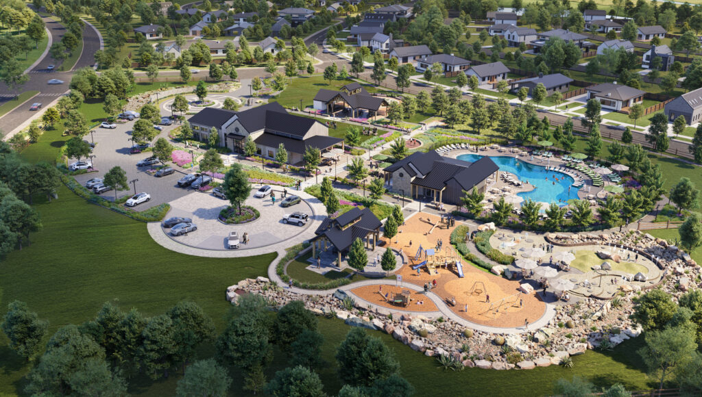 aerial rendering of amenities